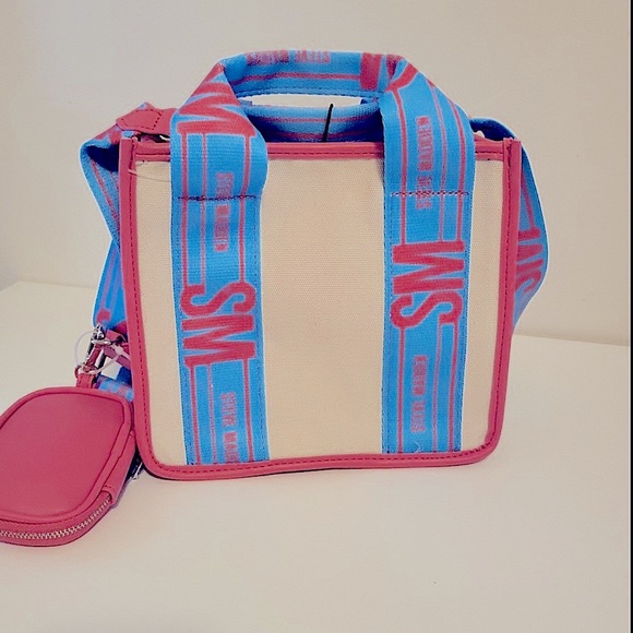 Steve Madden Handbags - Steve Madden Bwebber Blue Multi Canvas Crossbody Tote Shoulder Bag Viral TikTok